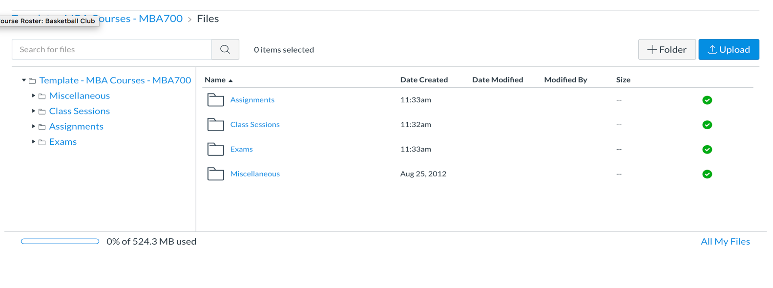 Main Files Page
