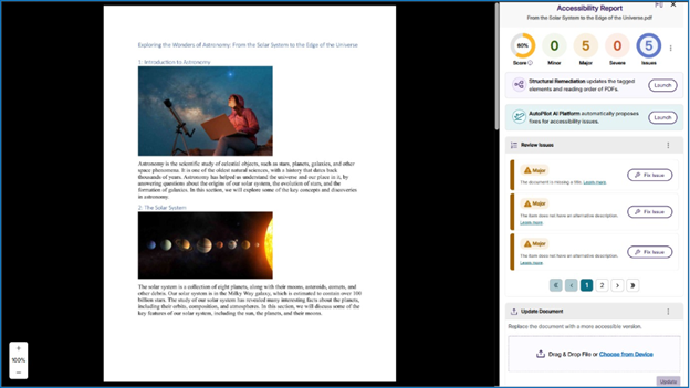 Panorama LMS Accessibility Report